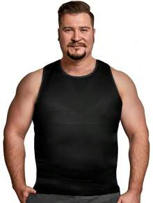 Gynecomastia Compression Shirt For Men - Slimming Undershirt Tank Top - màu đen - Xem 1