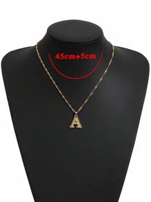 1 Peça Colar Pingente com Letra Maiúscula de A-Z em Cor Dourada Feminina, Presente de Joia de Luxo para Encontros, Festas, Casamentos