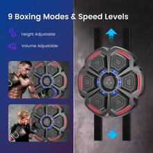 Music Boxing Machine, Smart Music Boxing Machine For Adults, Punching Machine, Musical Boxing Machine Wall Mounted, Smart Boxing Machine With Gloves Boxing Gifts For Boys Men - Black - View 6