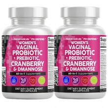 Clean Nutraceuticals Women's Vaginal Probiotics – 20 Billion CFU With Cranberry, D-Mannose & Prebiotics | PH Balance, Odor & UTI Support | Feminine Health & Vaginal Flora Defense | 60 Capsules (Pack Of 2) - 2瓶 - 查看 1