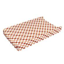 1 paquete de funda de algodón elástico a cuadros para cambiador de pañales, cubierta de mesa de cambio de pañales de algodón a cuadros escoceses, sábanas de cambiador de bebé a cuadros neutros para guardería