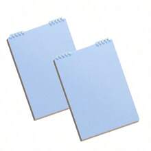 Back To School Supplies 1 Pcs Wooden Top-Bound Flip Notebook - 360° Spiral Double-Sided Ink-Proof For Class Office Daily Notes - Màu xanh nhạt - Xem 3