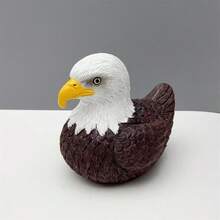 Figuras de resina de pato, lindas esculturas de búho, pequeñas criaturas, decoraciones para el hogar, la oficina y el jardín. - Negro - Ver 2