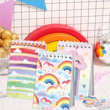 8pcs/Set Creative Cartoon Cloud Notebooks, Cute & Stylish Mini Coil Bound Notepads, Perfect For Students Back To School