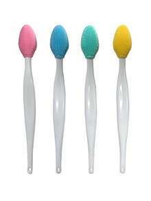 4 Pieces Blackhead Nose Brush Facial Cleansing Nose Brush Massage Nose Wings Clean Pore Cleansing Face Brush Soft Bristle Cleansing Brush Silicone Face Cleansing Brush Nasal Cleansing Brush Medical Grade Soft Hypoallergenic Flexible Antibacterial Reusable - Multicolor - View 6