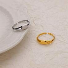 1 件女士不锈钢简约几何戒指