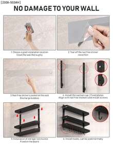 1pc Multifunctional Wall-Mounted Spice Rack - Rust-Proof Metal Hanging Storage Rack For Kitchen Cabinet And Behind The Door - Kitchen Accessories And Home Decoration - Multicolor - View 9