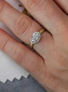 1pc S925 Sterling Silver Rectangular Zirconia Casual Elegant Ring, Versatile Jewelry Gift For Women, Suitable For Daily Wear, Parties And Festivals