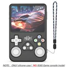 R36S Silikonhülle mit Verlust-Sicherungsriemen für R36S Retro Handheld Spielekonsole, Silikontasche zum Schutz für R36S Spielekonsole