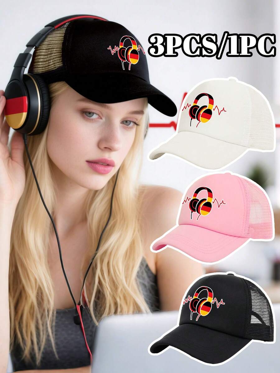 3 件/1 件男女通用足球和卡车印花棒球帽，时尚个性化多功能户外遮阳帽，适合夏季日常佩戴防晒，户外足球运动搭配，生日和节日礼物的理想选择