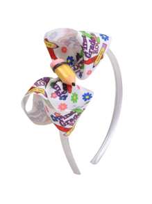 1pezzo/6pezzi Cerchietto con fiocco per ragazze per il ritorno a scuola, cerchietto elegante per l'inizio della scuola, accessorio per capelli alla moda con fiocco