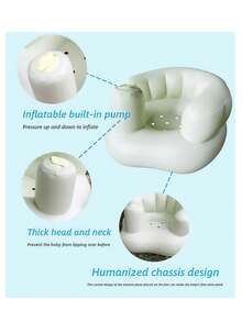 Infant Seat With Built-In Air Pump, Baby Back Support, Sofa Chair, Correct Sitting Posture, Portable Infant Birthday Chair, Floor Mat - Multicolor - View 7