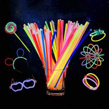50/20 unidades Barras luminosas, decoración de fiesta fluorescente, collares y pulseras luminosos de fiesta neón, suministros perfectos para fiestas - Multicolor - Ver 8
