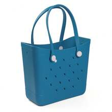 SOTEKOU 1pc New Stylish Beach Bag, Waterproof Extra Large Capacity EVA Tote Bag, Brand New Design - With Pockets, Anti-Stain, Open Top, Ideal For Beach, Pool And Sports, Can Be Used As Toiletry Bag | Casual Tote | Travel Bag - 15 Vibrant Colors - Multicolor - View 8