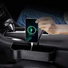 3 organizadores para preencher vãos de assentos de carro - Caixas de fácil instalação para guardar celular, chaves e outros itens - Servem na maioria dos veículos. Caixas organizadoras laterais multifuncionais para assentos de carro com porta-copos, caixa de armazenamento para celular no banco dianteiro do carro, 2 recipientes de armazenamento para design de interiores de veículos para preencher vãos de assentos e apoios de braço, lixeira portátil, bolsa organizadora para carro