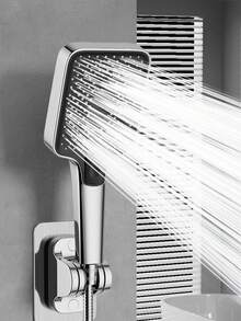 Tatukiko 1pc/Set Square Showerhead, Pressurized Shower Head, Bathroom Hot Water Heater Shower Head Set, Handheld Shower Spray Head, Adjustable Water Flow Shower Head + 1.5m Shower Hose Bathroom Accessories Bathroom Tools - Multicolor - View 12