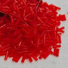 600 Pcs 2*7mm Magic Glass Beads DIY Cross Stitch Beaded Material Bracelet Necklace Accessories