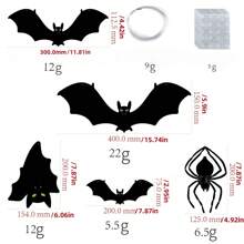 7 件 3D 蝙蝠，树上悬挂蝙蝠，夜光万圣节恐怖装饰，万圣节派对用品，万圣节悬挂装饰家居装饰万圣节装饰房间装饰秋季装饰