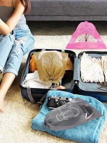 50 Peças Bolsa de Armazenamento de Sapatos de Viagem Portátil - Bolsa Transparente à prova d'água, Bolsa de Sapato Não Tecida, Organizador de Armário, Bolsa à Prova de Poeira, Bolsa Suspensa de Organização de Roupas, Para Organização e Armazenamento, Para Casa, Escritório, Escola, Acessórios de Sapatos e Botas, Material Escolar