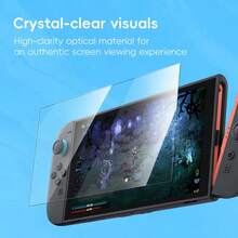 DATA FROG Tempered Glass For Switch 2 Screen Protector HD Anti-Scratch Protective Film Compatible With Switch 2 Game Accessories - Set - View 6