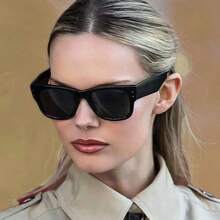 新款时尚复古大框彩色简约太阳镜女士户外防晒眼镜 UV400 遮阳外出装备户外海滩海边度假礼物送给家人和朋友