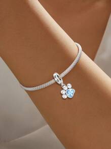 1Pc Fashionable Cute Pet Puppy Series Charm Bead Fit For Women Bracelets Bangles DIY Jewelry Making And Daily Outfit Matching Jewelry Decoration For Girls