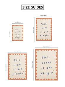 1 件游戏室标志墙艺术“这个房间是用来玩耍的”早期教育名言和幸福家庭印刷品，无框帆布海报，适用于儿童房/育儿室/卧室装饰，趣味墙面装饰，适用于儿童游乐区、宿舍和派对装饰（无框艺术印刷品） - 彩色 - 查看 9