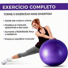 Bola de Pilates Ioga Fisioterapia Bola Suiça Gym ball Swiss Ball Ginástica Aguenta até 200kg - com Bomba de Ar