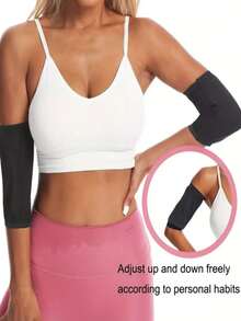 1 Pair Compression Arm Shaper Made Of Spandex, High Elasticity, Comfortable Fit For Home Use, Sauna, Sweating, Arm Trimmer, Fitness Sports Arm Support Sleeve