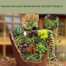1 pacote de musgo artificial falso, simulação faça você mesmo de musgo, grama, micro layout paisagístico, planta verde, gramado, vaso de plantas, decoração de janela, paisagismo - Verde - Ver 11
