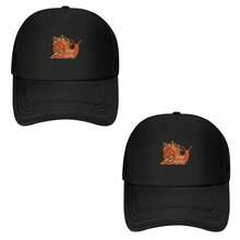 Lets Grow Together Quote Cute Snail Mushroom Retro SingleSided Print Black ShortSleeve Happy Easter Family Friends Weight Hat Stylish Printed Minimalist (Focus On Design & Comfort) Classic Curved Brim Sandwich Cap Premium Polyester Comfortable Breathable Face Framing Casual Baseball Hat - 黑色 - 查看 5