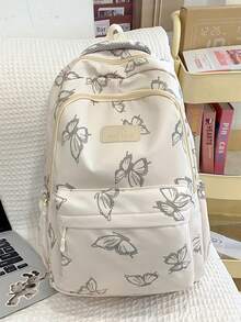 VMI蝴蝶印花休闲大容量背包，用途广泛，功能多样，适合学生、日常使用、通勤和携带笔记本电脑。 - 彩色 - 查看 14