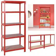 Royalswill Heavy-Duty Utility Shelving, 150 Cm/180 Cm Screwless Storage Rack, Industrial Storage Rack, Supermarket Display Rack, Super Strong Load-Bearing Capacity, Adjustable Storage Layers, Suitable For Living Rooms, Kitchens, Garages, Workshops, Supermarkets And Shops. - Black - View 10