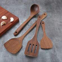 1PC Wooden Cooking Utensil Set, Wooden Kitchen Utensil Set For Frying Eggs, Steak, And Stir Fry, Wooden Cooking Utensil Set For Non Stick Cookware