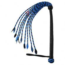 2-Pack Genuine Cowhide Thick Leather Floggers - 9 Tails Each With Heavy Thuddy Impact