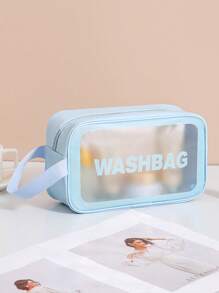 1pc/3pcs PVC Cosmetic Bag Set, Makeup Organizer, Waterproof Toiletry Pouch, Portable Cosmetic Storage Bag, Large Capacity Storage, Ideal For Home And Travel, Back To School,Party Supplies, Festival Gifts For Fall Home Decor