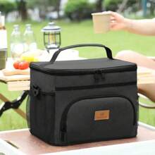 Large Capacity Leak Proof Lunch Backpack  Large Picnic Cool And Warm Insulated Bag Outdoor Storage Shoulder Bag