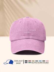 复古水洗“信仰战胜恐惧”可调节棒球帽 - 轻便涤纶材质，适合户外活动和馈赠，户外运动帽 | 复古风帽子 | 轻便头饰 - 水洗帽 - 查看 21