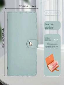 1 Banknote Storage Book. Made Of PU Material, Can Hold Banknotes, With Banknote Photos, Stamps, Bank Card Storage Book 1A6 Large Capacity Cash Storage Notebook. Comes With 50pcs Interior Best Gifts Birthday Graduation - Nhiều màu - Xem 10