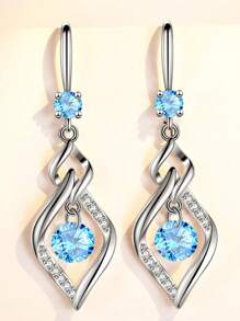 1 par de elegantes pendientes retro personalizados de moda simple y rotativos para mujer