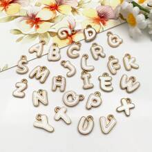 15/26pcs Enamel Letter A-Z Charms Colorful A-Z Metal Alphabet Charms Mini Capital Alphabet Enamel Pendant Initial Charms For DIY Necklace Bracelet