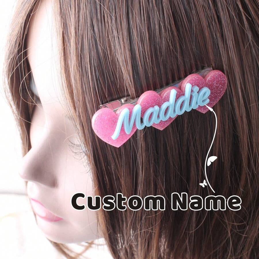 Customized Acrylic Letter Casual Hair Clip, Everyday Personal Name Headpiece Accessory DIY Jewelry Gift For Women And Girls, Layered Acrylic Craft - Multicolor - View 1