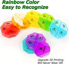 Weekly Pill Organizer 4 Times A Day, Large Pill Box 7 Day Daily Pill Case With 28 Extra Large Compartments Portable Travel Pill Container Big Medicine Organizer For Supplement Vitamin (White) - White - View 5