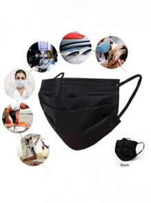 50pcs Disposable Face Masks,Available In A Variety Of Colors,Soft On Skin,3-Ply Facial Cover With Elastic Earloops - Perfect For Home,School,Office,Outdoors And Camping!