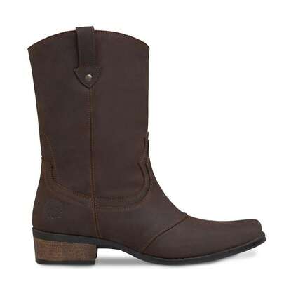  Bota Hombre URBAN COWBOY Piel Natural Punta Cuadrada Rodeo Vaquera Básico Cremallera lateral Exterior