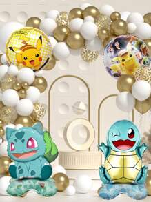 pokemon Pokemon Pikachu Arch Balloon Theme Set, Party Balloon, Birthday Theme, Theme Balloon Set, Party Event Decoration, Wedding Birthday Decoration, Wedding Ceremony Decoration, Balloon Chain, Party Supplies, Party Balloon
