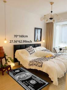 1pc Creative Dollar Pattern Doormat/Carpet - Non Slip, Machine Washable, Suitable For Kitchen, Laundry, Bedroom, Bathroom - High-End Crystal Velvet Dollar Pattern Carpet, Washable, Polyester Carpet/Doormat, Suitable For Living Room, Bedroom, Kitchen And Corridor - Woven Interior Carpet, Providing Enhanced Comfort And Durability, Suitable For Home And Office Decoration, Fashionable Home Decoration/Room Decoration, Bedroom Carpet