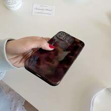 Aesthetic Tortoise Shell Phone Case For IPhone 14 6.1in,Retro Cool Girl Leopard Print Brown Amber  Full Camera Protective Cover For IPhone 14 6.1"2025.1navidad20251027 - iPhone 12 Pro - 查看 9