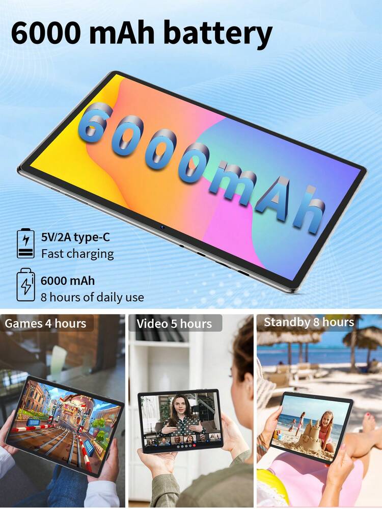 Relndoo 2025年 Android 15 タブレット、2-in-1 キーボード&マウス付き