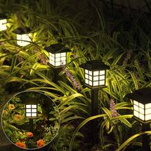 Solar Outdoor Lights, Solar Sidewalk Lights, 12 Sets Of Path 10 Hour Long Lasting LED Landscape Lighting Garden Lights For Sidewalks, Driveways, Yards And Lawns - 12件暖光 - 查看 2